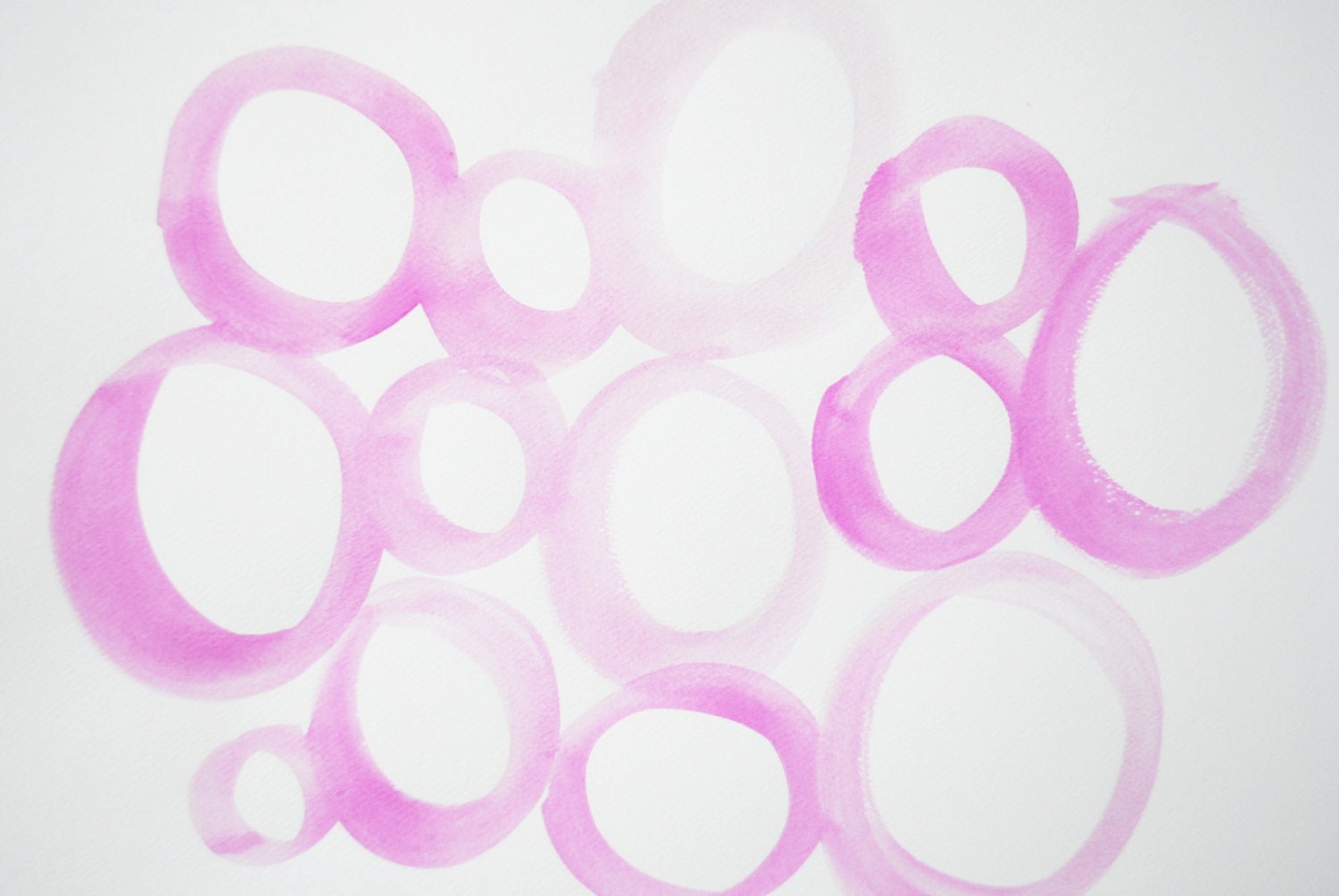 graphic watercolor in pink