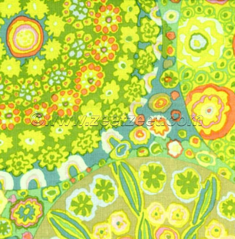Kaffe Fassett MILLEFIORE GREEN Citron GP92 Quilt Quilt Fabric - 1 Yard