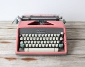 Perfectly Pink Olympia Typewriter w/ RARE SCRIPT FONT