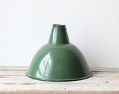 Extra Large Industrial Green Porcelain Shade