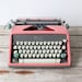 Perfectly Pink Olympia Typewriter w/ RARE SCRIPT FONT