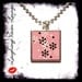 Flower Necklace - Art Deco Jewelry - Art Deco Pink Style-C Small Pendant - Square Or Round - Flower Jewelry - Art Deco Necklace Retro Design
