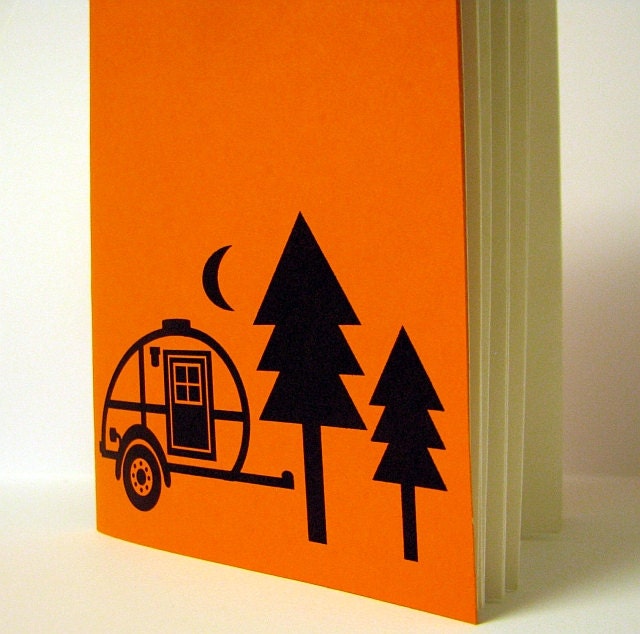 Teardrop Trailer Pocket Notebook.  You pick teardrop graphic and color card stock.