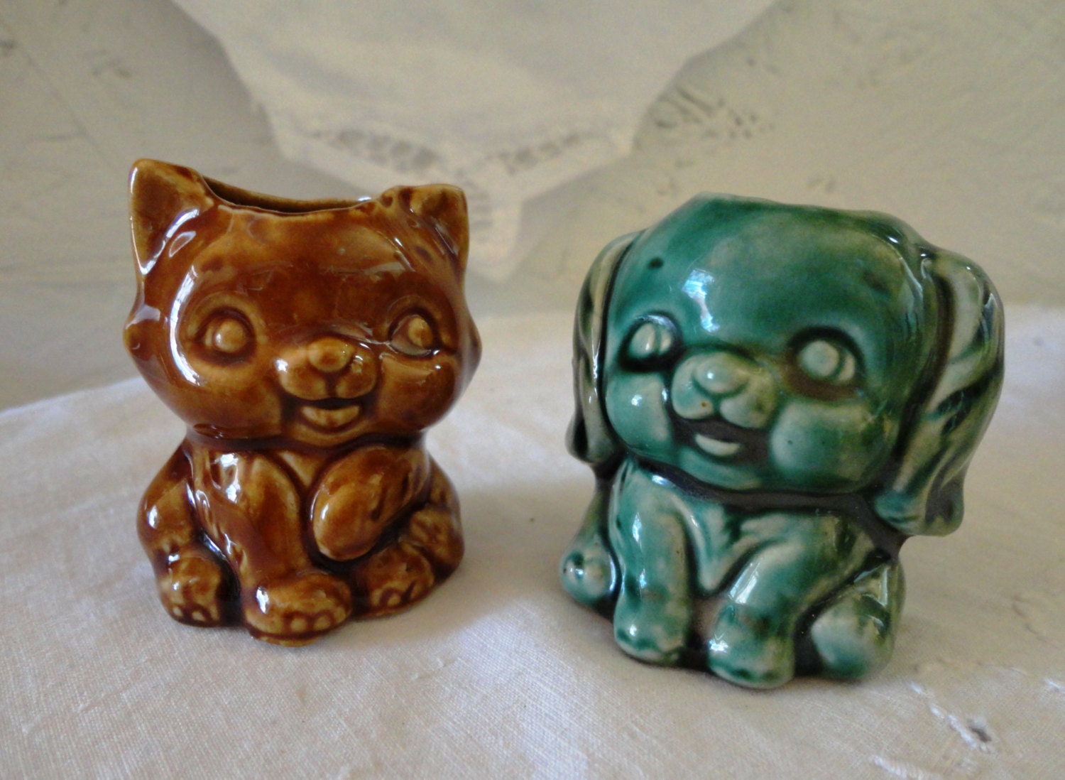 Puppy and Kitten Toothpick Holders