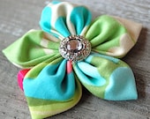 fabric flower hair clip