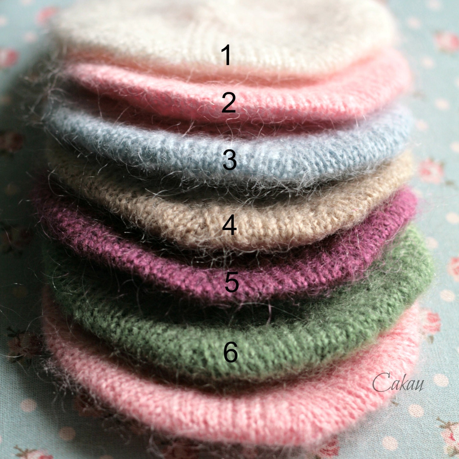 Knit Beret in Mohair 6 colours