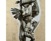 Mother Earth, original drawing 16"x20"
