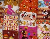 Half Yard Japanese Cotton Fabric Double Gauze Retro Animals Collage Cherish Pig Balloons 2 to choose