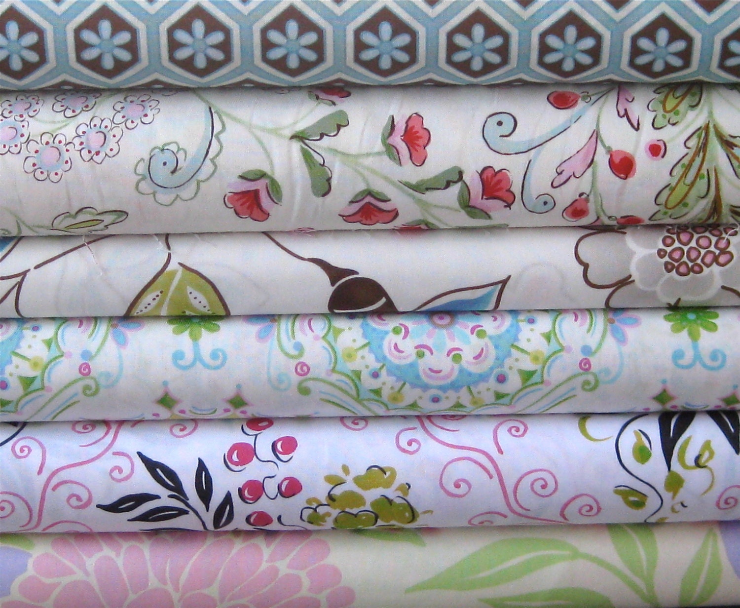 Dena Designs for Free Spirit - 6 Different Designs - 1/2 Yards Each - 3 yard total