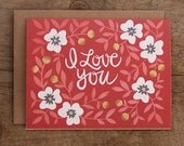 I Love You Illustrated Card