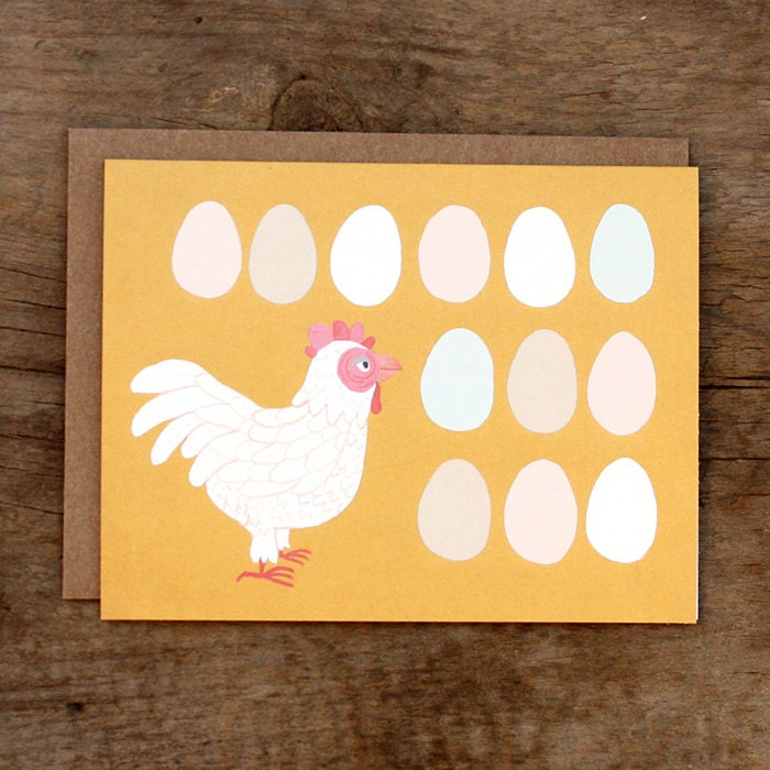 Farm to Table Chicken Illustrated Card