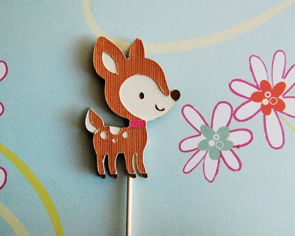 Fawn Of You Cupcake Picks (6)