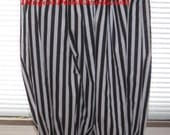 DDNJ NEW Ready to Ship Black White Stripe Bloomers Pantaloons Renaissance Anime Pirate Steampunk Lolita LARP Fit Multi Size Plus Size