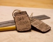 50 solid walnut custom engraved hang tags
