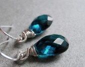 London Twist London Blue Quartz twist earrings