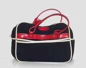 1960s travel bag / vintage 60s luggage / mod / Globe Trotter Travel Bag