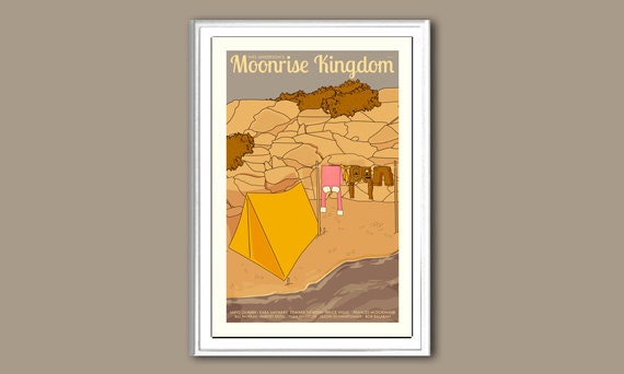 Movie poster Moonrise Kingdom 12x18 inches retro print