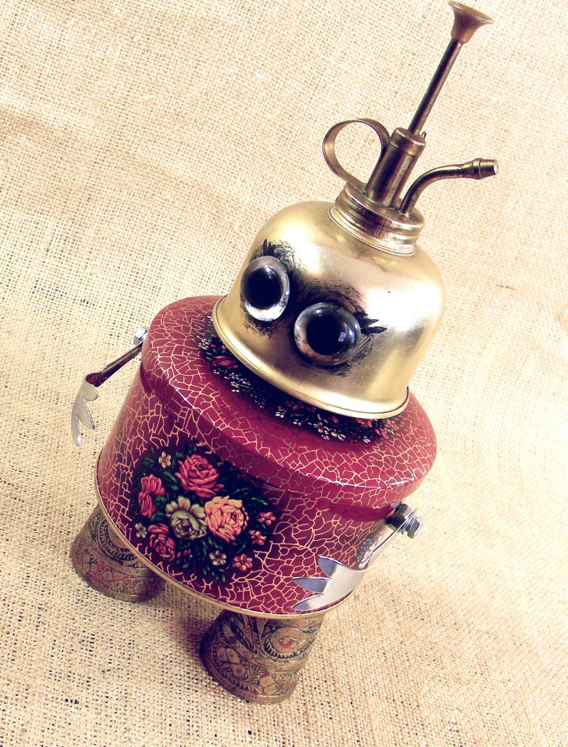 jewelry box robot - MISTY - assemblage sculpture - Reclaim2Fame