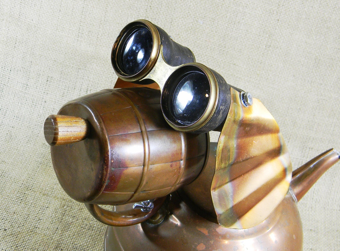 A   Copper Robot Dog - PENNY 2 - Reclaim2Fame - assemblage - found object
