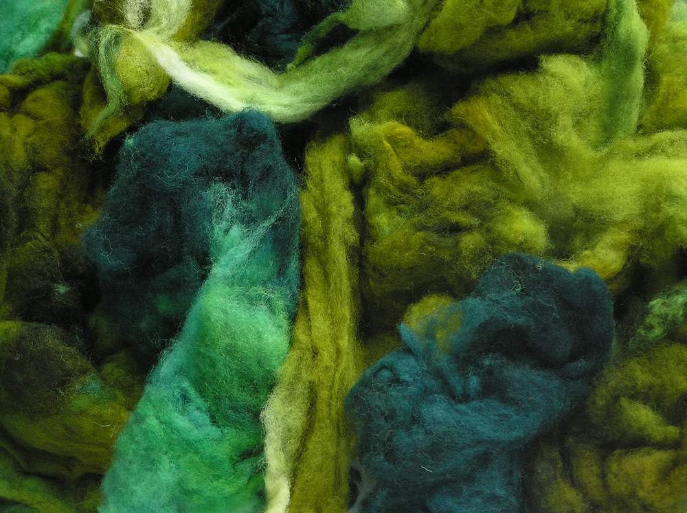 45g Acid-dyed Yak Down - Shamrock