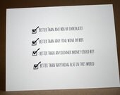 I Love You Card- Handmade Greeting Card - Anniversary Card - Thinking Of You Card, cute, funny, love