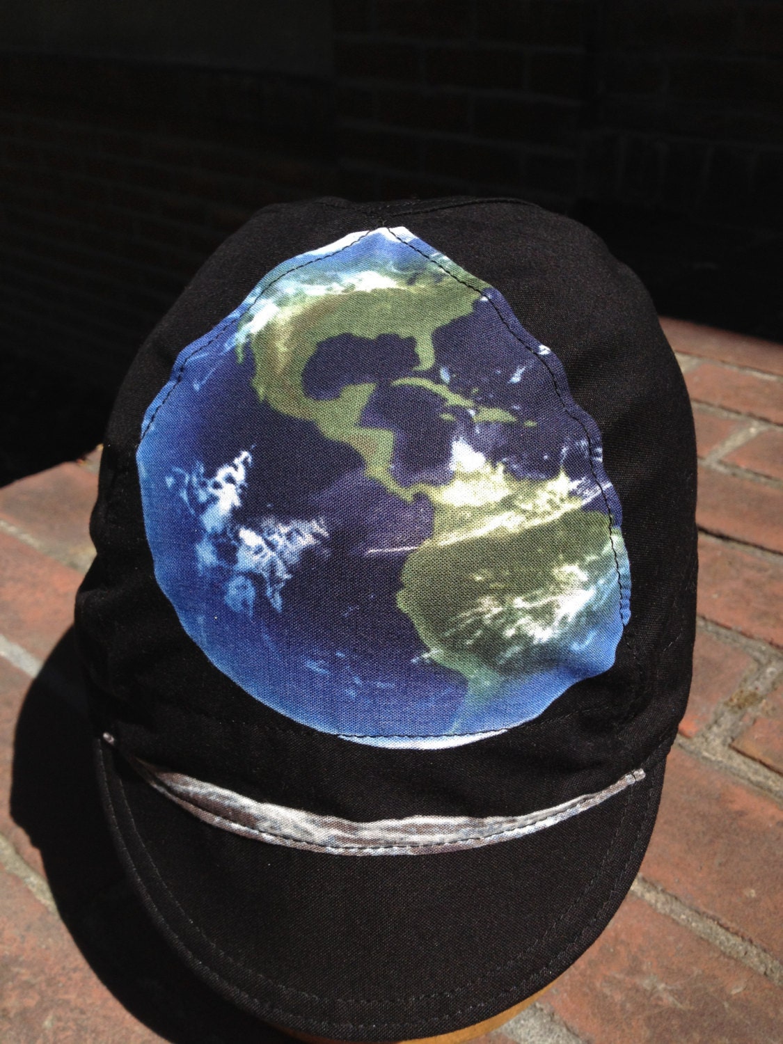Earth rise handmade cycle cap