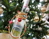 Wine Bottle Necklace - Red Beads - Celebration - Gift Giving - for Host or Hostess - for Bride & Groom