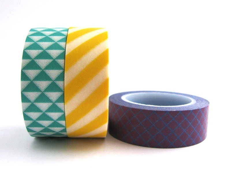 Washi Tape Set of 3 Designs - 30 metres total