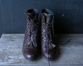 Women's Leather Ankle Boots Brown