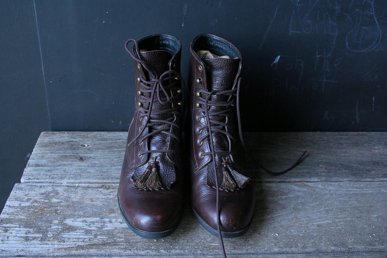 Women's Leather Ankle Boots Brown