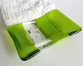 Spring Green Glass Soap Dish