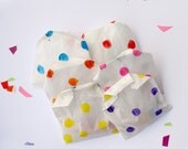 Hand painted polka dot party bags
