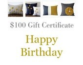100 Dollar Gift Certificate to JillianReneDecor on Etsy - Handmade Decorative Pillows - Home Decor - Gift Card - Birthday - Mother's Day