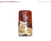 ON SALE 40% OFF Glass Lampwork Bead - Hot Lava Waves Kalera Focal Bead -11833603