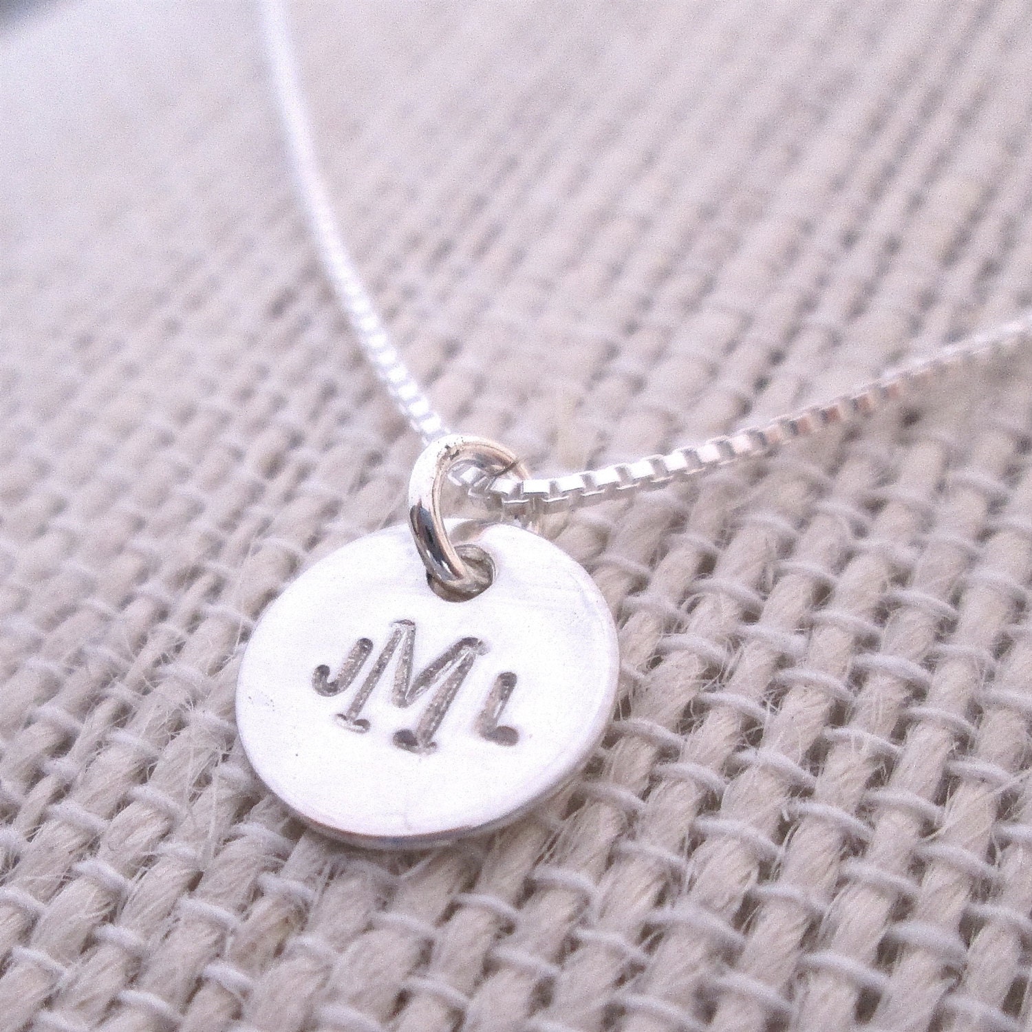 RESERVED FOR AMY  Personalized Jewelry - Mini Monogram Necklace -  Sterling Silver Monogram Necklace