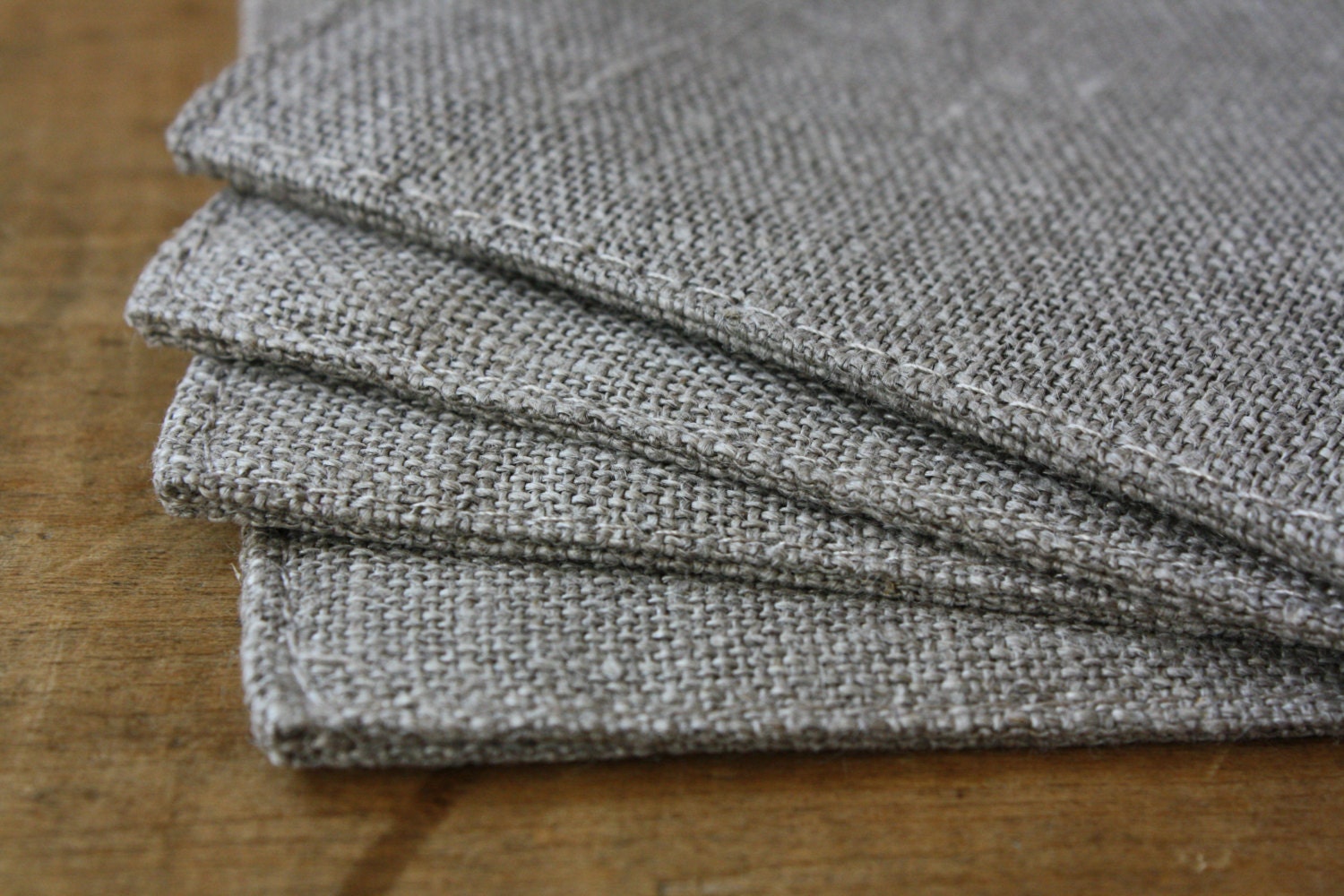 natural flax linen coasters  placemat set of four