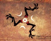 Crowsfoot Trinacria - Manx Italian Strega Witch Sicily Raven Talisman Print 11x17