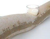 JRR Tolkien Candle Holder of Rustic Sycamore