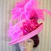 Kentucky Derby Hat Victorian Hat Wedding Hat Downton Abbey Hat Church Hat Ribbon Flowers Millinery By Ms.Purdy