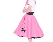 Complete Girls 7 Pc 50's Poodle Skirt Outfit Med. Child size 7-8-9 - You Choose Color/Size