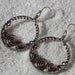 Sterling Silver and Copper Pumpkin Vine Hoops