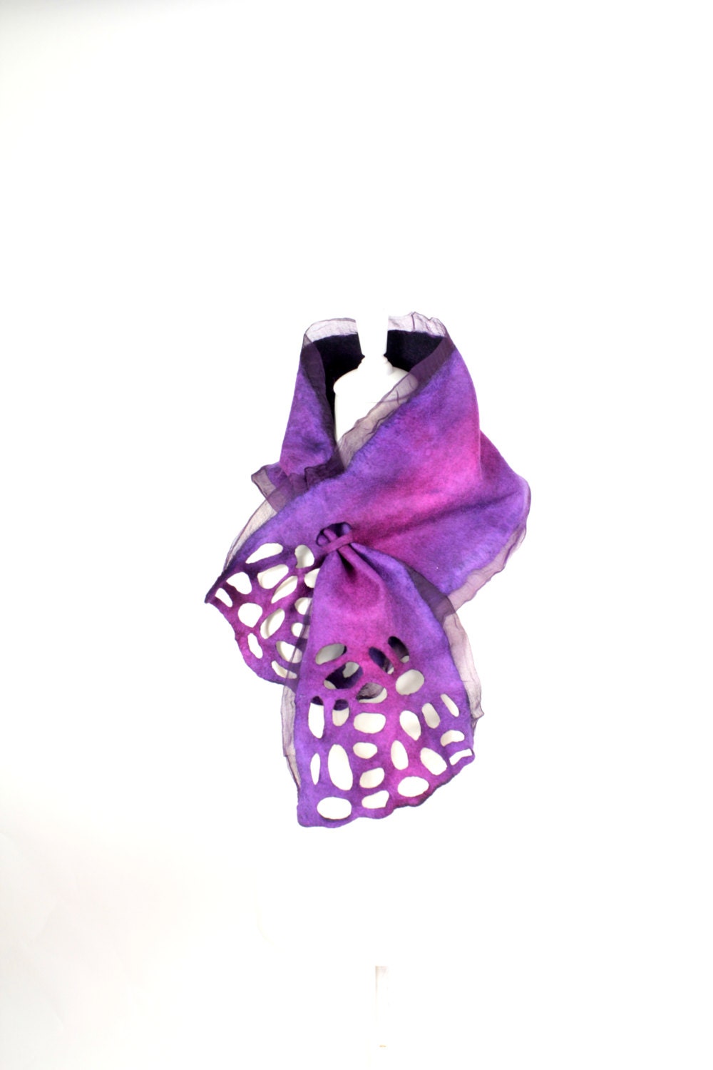 Felted scarf NEW collection 2013 special and wears marvellously violet pink structural