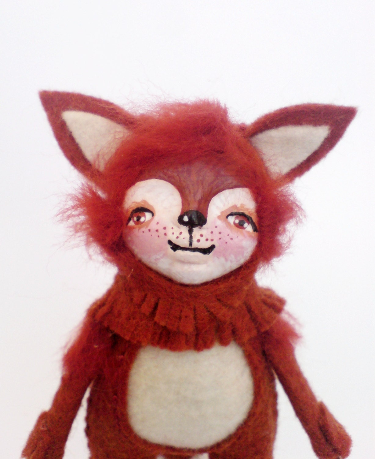 Red Fox Figurine, Collectable Figurine, animal figurine, Animal Art Doll