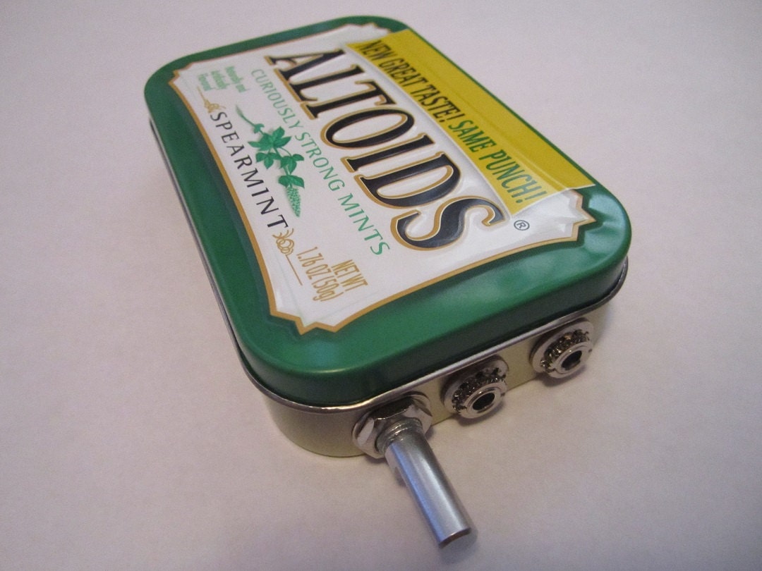 Portable Mint Tin Headphone Amp with 10X Gain (Spearmint Altoids)