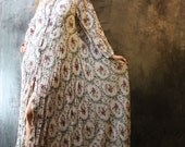 Vintage 1980s Romantic Roses Sheer Crinkle Bohemian Goddess Dress