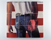 BRUCE SPRINGSTEEN - Born in the USA Album Coasters with The River Warped Record Bowl