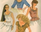 1980s McCall's 8006 UNCUT Vintage Sewing Pattern Misses Summer Tops Size 10 Bust 32-1/2