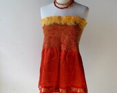 Nuno Felted Silk Corset Tube Top  Reversible 4 in 1