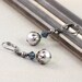 Blue Crystal Earrings Gray Pearl Gunmetal Ear Wires