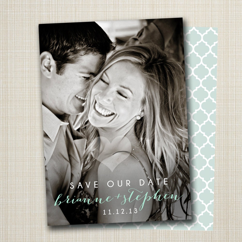 photo save the date - charming heart.